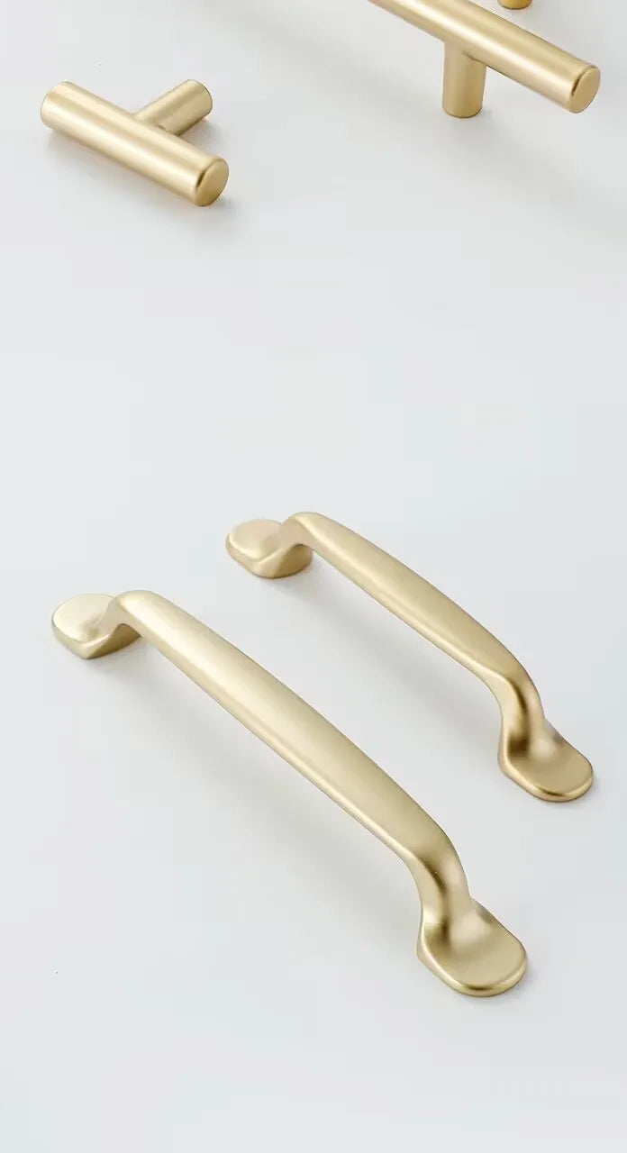 Handles Drawer Cabinet Furniture Kitchen Handles for Cabinet Knob Door Drawer Furniture Kitchen Knob Golden Simplicity Hardware