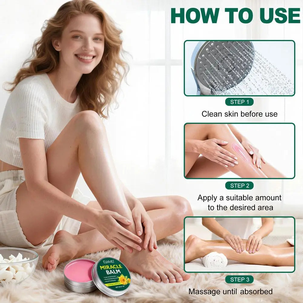 Massage Moisturizing Body Balm Compact Deep Hydrating Soothing Non Greasy Fast Absorption Whole Body Daily Skin Care