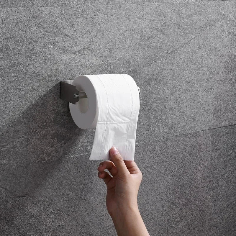 Adhesive Paper Towel Holder For Kitchen Napkin Rack Toilet Paper Holder Tissue Dispenser Cabinet Storage Bathroom Accessories
