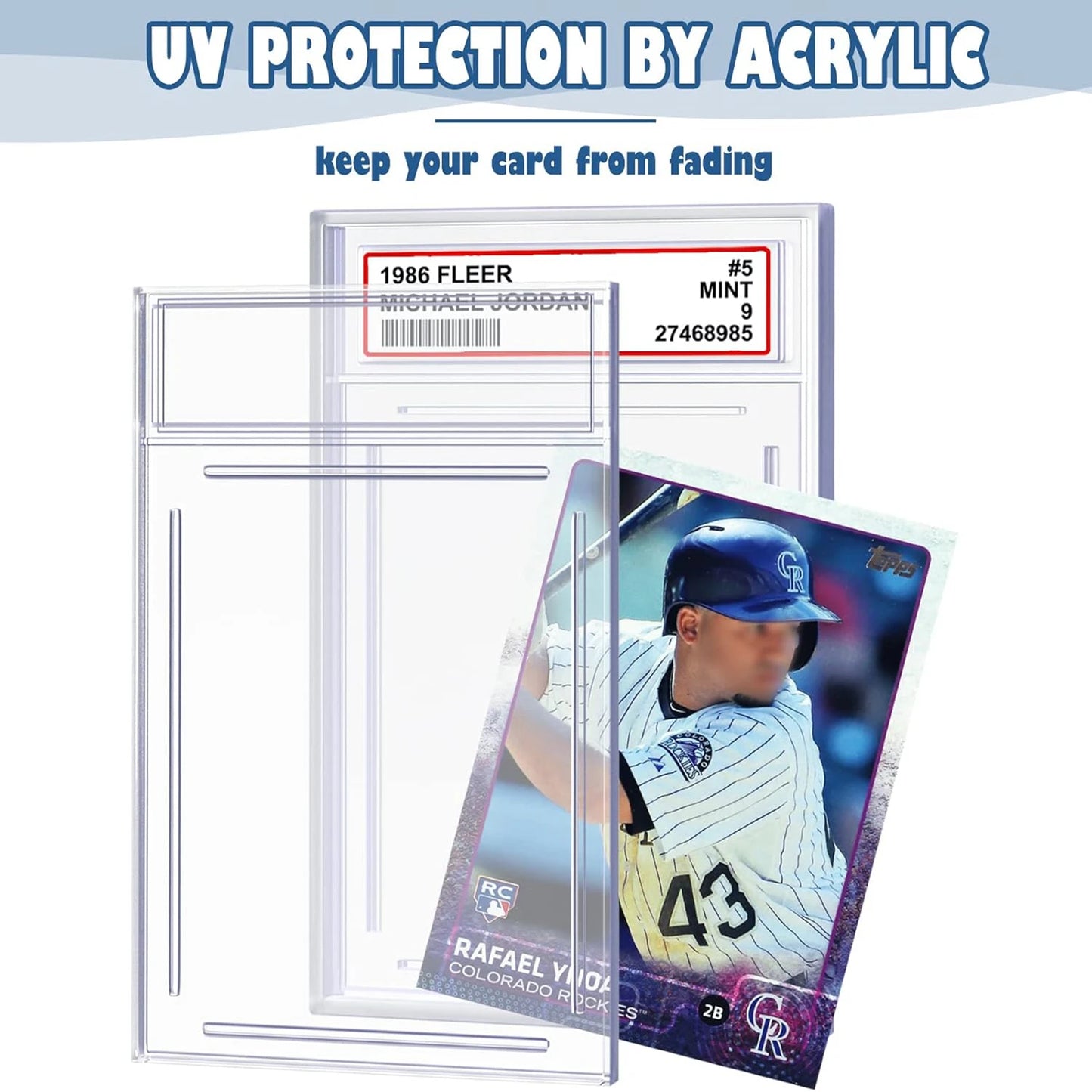 Game Card Holder Trading Graded Cards Protectors Hard Plastic Label Position Fit Display Slab Baseball Sports Yugioh Standard