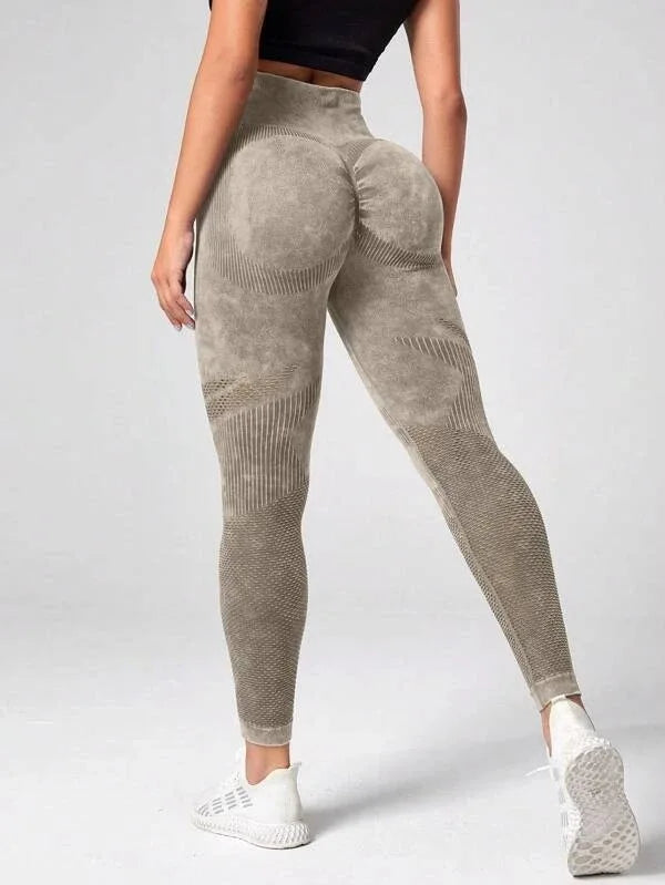 Ladies' Summer Quick Dry Yoga Leggings Gym Running High Waist Butt Liftting Fashion Slim Tights Elastic Seamless Leggings