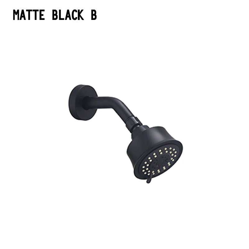 High Quality Brushed Gold Wall Mounted Bathroom Shower Mixer Brass Faucet Hot Cold Water Mixer Tap ABS Head Rainfall Shower Set