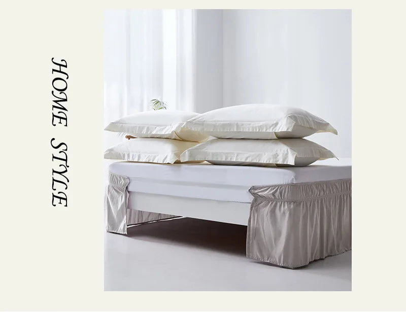 Bedding Bed Skirt  Drop Length - White,Black,Gery, Ruffled Dorm Room Bed Skirts, Easy Care, Wrinkle Free ,Microfiber Bed Skirt