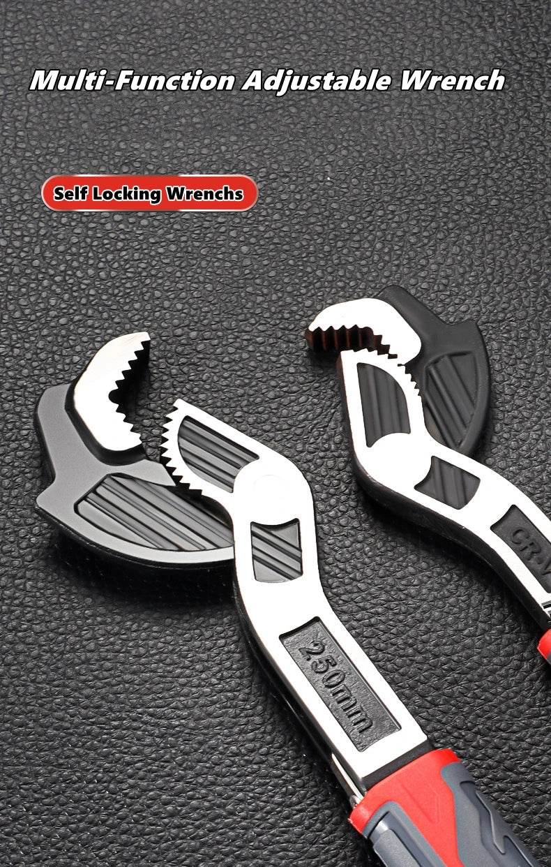 6/8/10/12 inch niversal Multifunctional Self-Locking Wrench Fast Adjustable Wrench CR-V Bathroom Wrench Plumber Multi Hand Tool