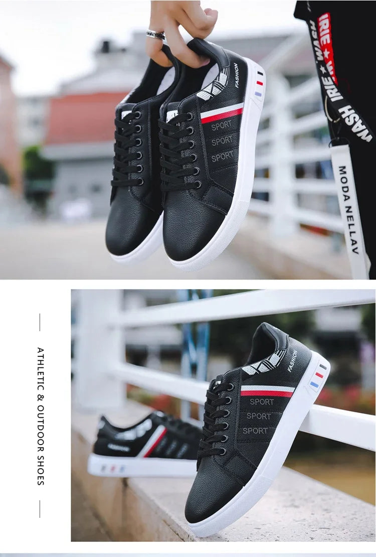 Summer Men Sneakers Casual Vulcanized Shoes Lightweight Breathable Flat White Luxury Shoes for Men Tenis Shoes Tênis Masculino