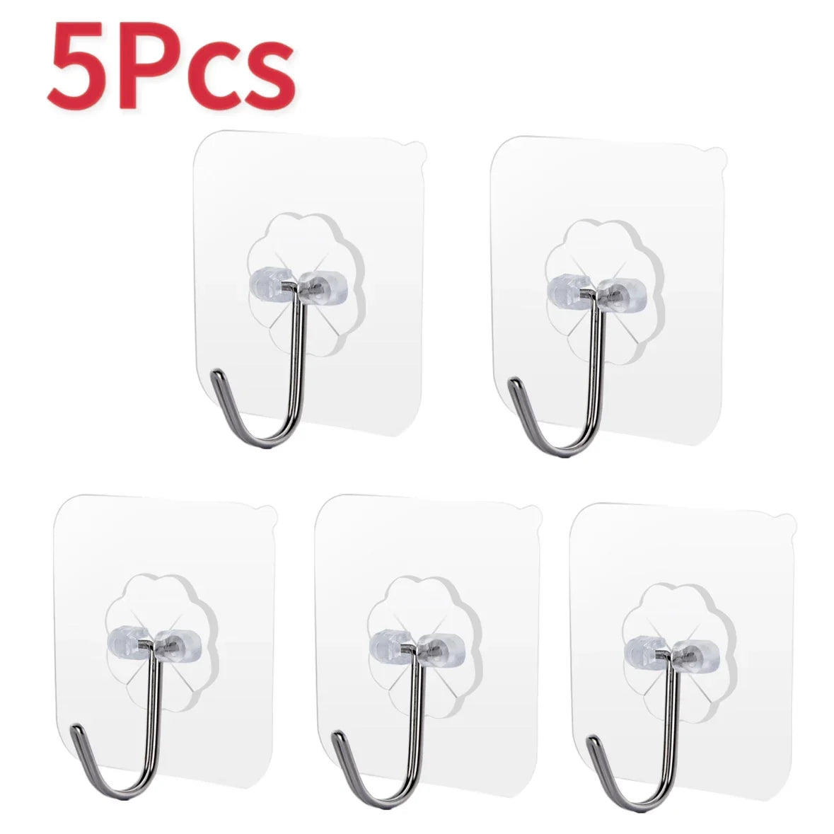 Transparent Self Adhesive Wall Hooks Heavy Duty Multi-Purpose Wall Hook Key Holder Towel Holder For Bathroom Kitchen Accessories
