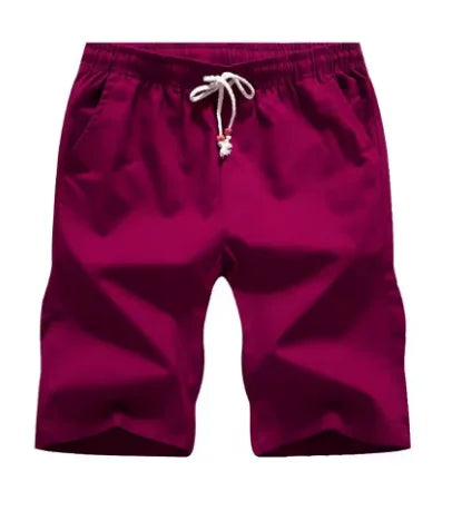 2025 NEW Cotton shorts for men in summer, thin fit, slim fit, casual, sporty, five inch mid length, youth elastic band shorts
