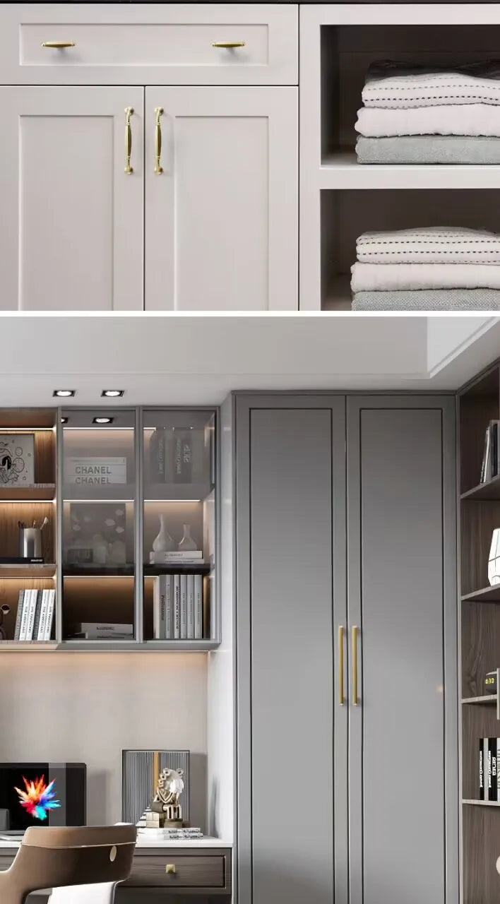 Handles Drawer Cabinet Furniture Kitchen Handles for Cabinet Knob Door Drawer Furniture Kitchen Knob Golden Simplicity Hardware