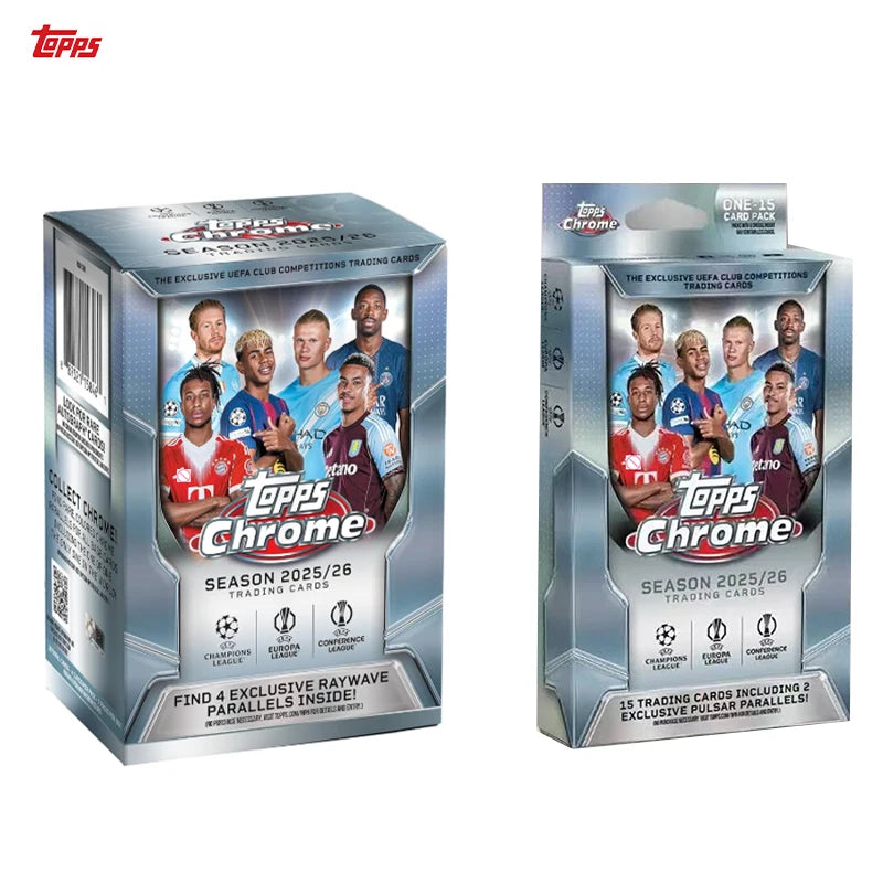 Topps 25/26 Chrome UCC Football Cards Hanger Value Mega Box
