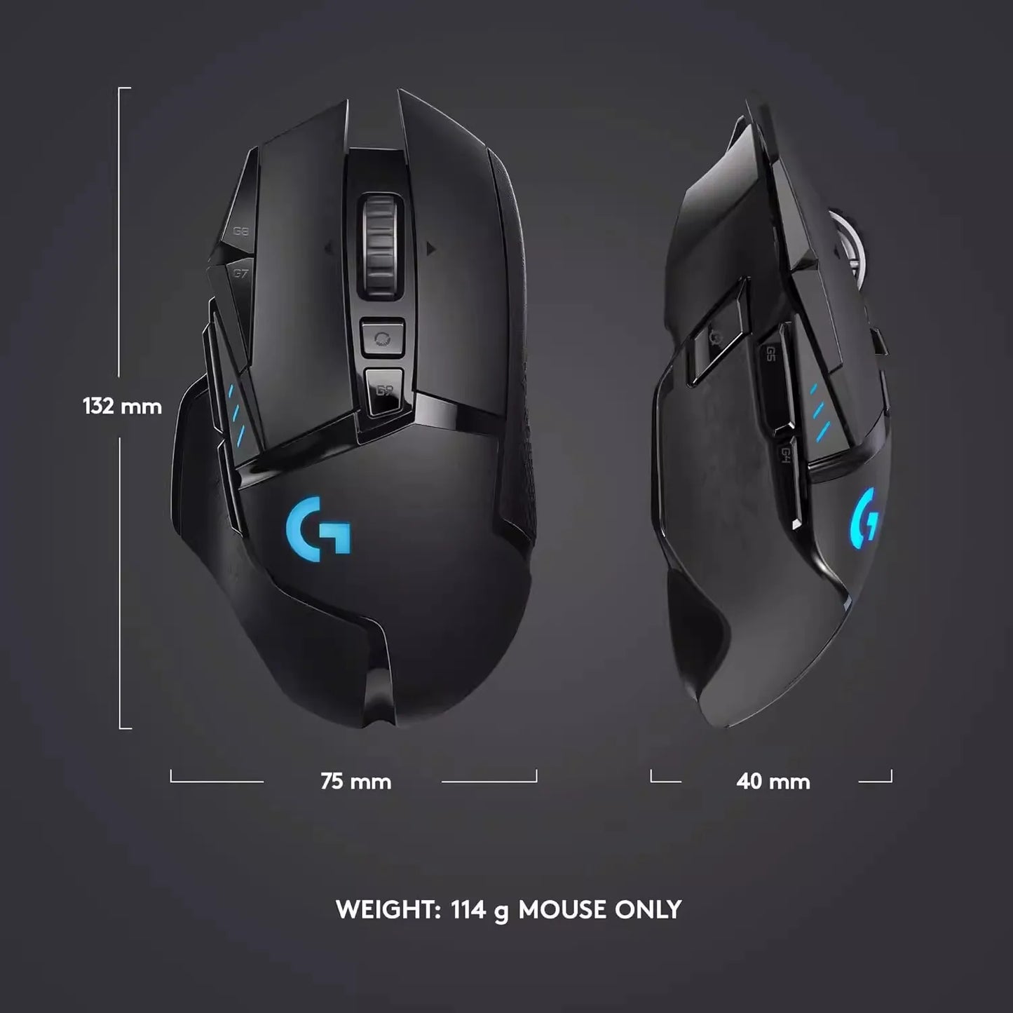 Logitech G502/M650 Gaming mouse for PUBG with RGB backlight, macro programming, precise for desktop and laptop