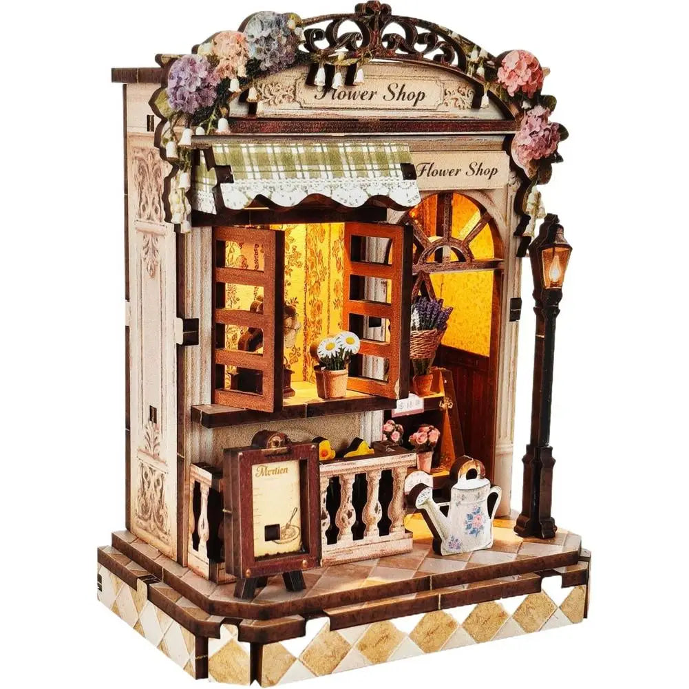 Creative Bookstore Desktop Decoration DIY Book Home Wooden Building 3D Hand-assembled Building Model Highquality Furnishing Gift