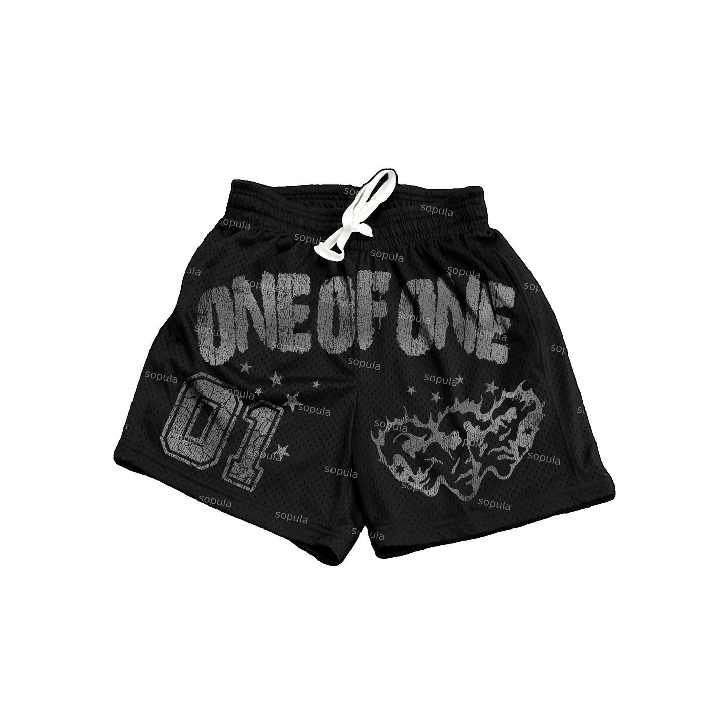 Ghost Face Pattern Print Casual Shorts Summer Street Shorts Sport Training Breathable Fashionable Shorts Quick-drying Streetwear