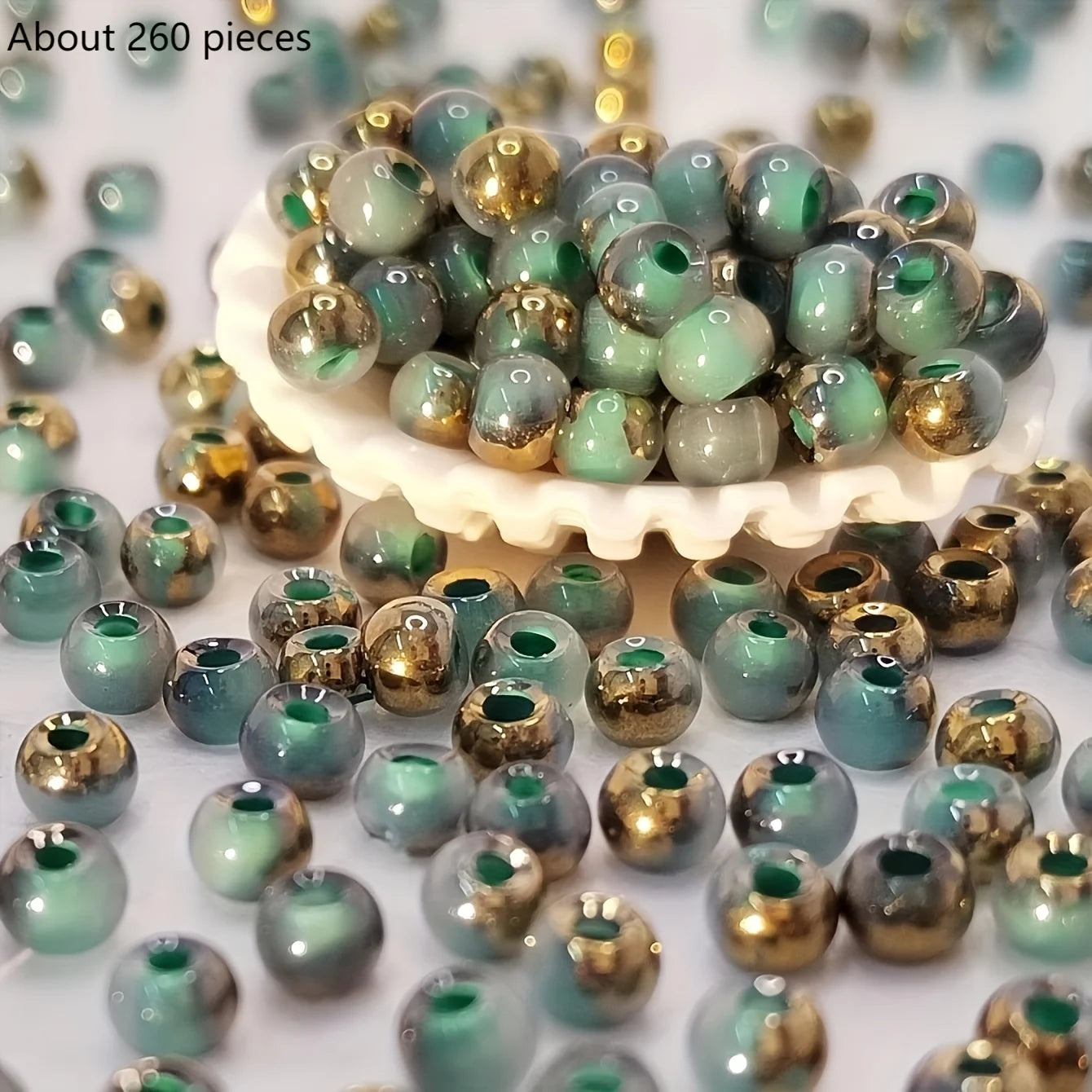 DIY handmade jewelry materials with round beads, colorful beading, accessories for making bracelets, earrings and necklaces