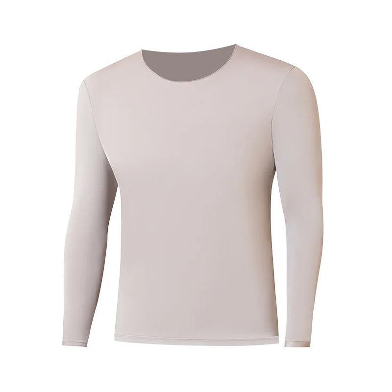 Men Thermal Underwear Set Plus Size Ultra-thin Pajamas Suit High Elastic Long Sleeve Long Johns Autumn Winter Skincare Clothing