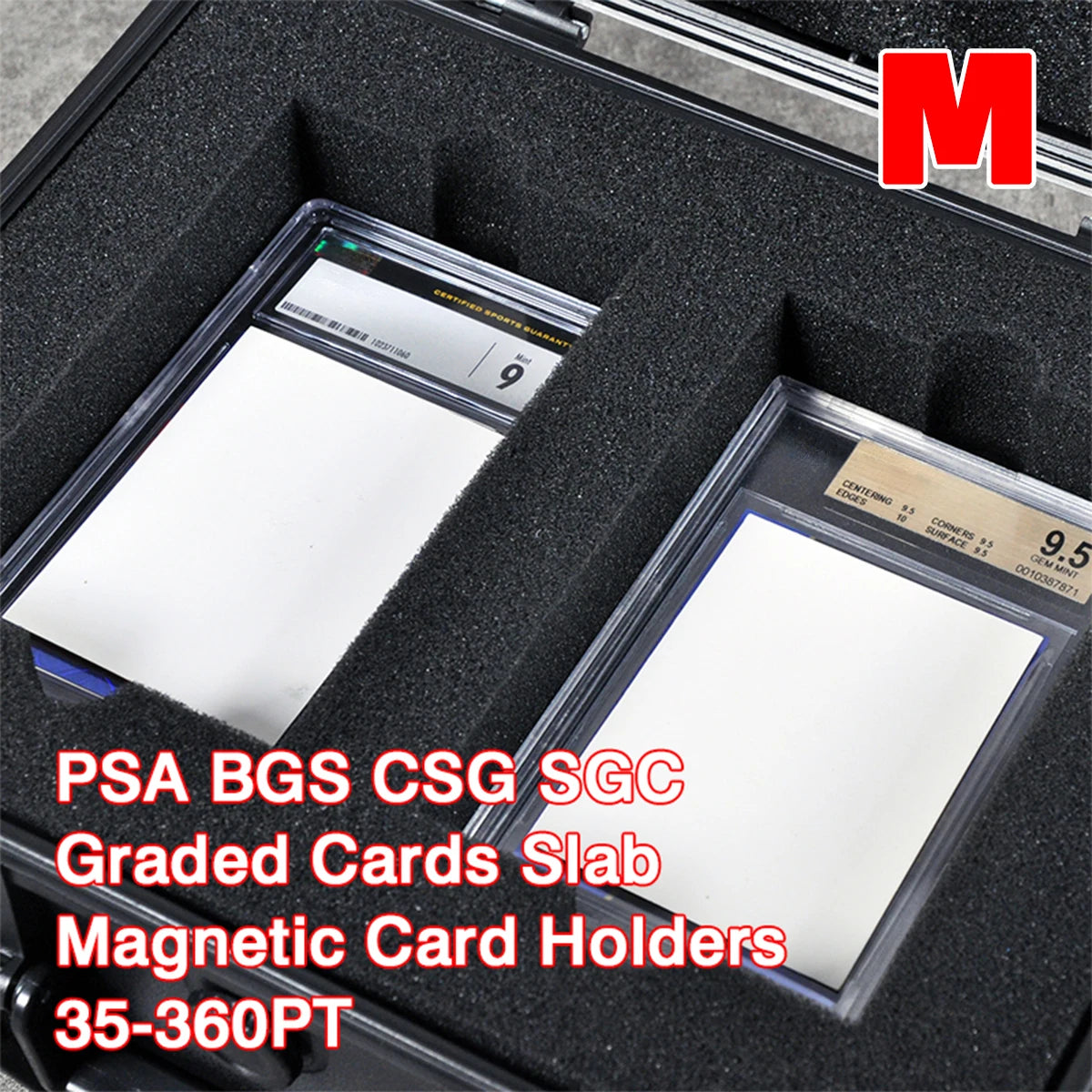 PSA BGS CSG CGC SGC graded slab guard Storage Shockproof Waterproof Carrying case box Magnetic holder for pokemon nba TCG Cards