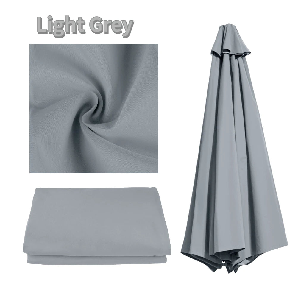 Parasol Replacement Cover 6 Ribs/8 Ribs Market Patio Umbrella Cloth Canopy Cover Waterproof Sunshade For Outdoor Garden