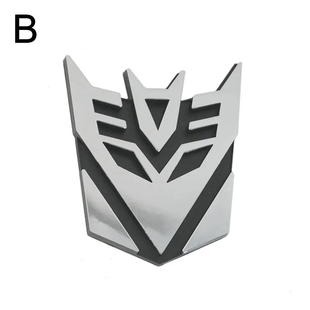 1Pcs Car Aluminum Alloy Autobots Transformers Emblem Car Body Rear Trunk Logo Stickers Side Window Decal Decoration Accessories