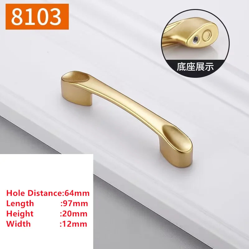 Handles Drawer Cabinet Furniture Kitchen Handles for Cabinet Knob Door Drawer Furniture Kitchen Knob Golden Simplicity Hardware