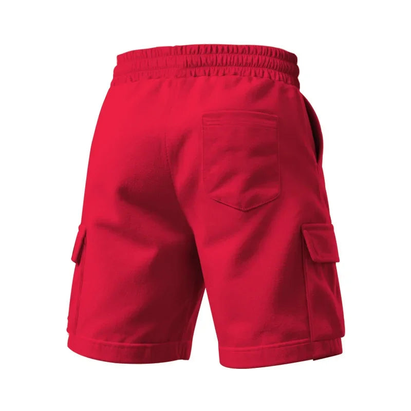Sports five-point pants men's summer breathable and skin-friendly loose squat jogging casual multi-pocket tooling shorts