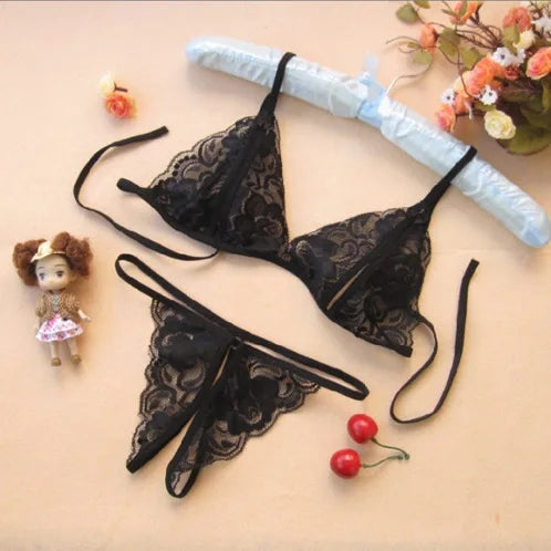 Erotic Lingerie Women Lingerie 3pcs Bra And Panty Sex Underwear Porn Babydoll Dress Hot Lace Sexy Bodysuit Exotic Costume