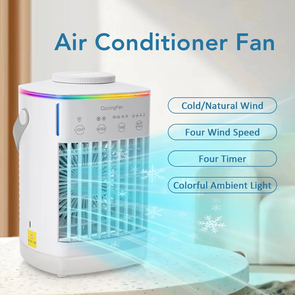 Desktop air conditioner fan small air cooling machine small air conditioner household water cooling fan summer dormitory artifac