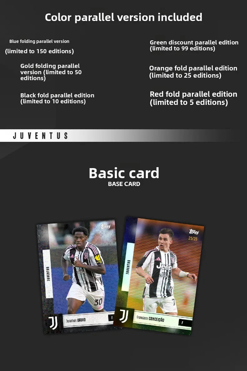 2025/26 Topps Genuine Soccer Trading Cards Man Utd PSG Juventus Chelsea Bayern Man City Barca Rare Auto Parallel Collectibles