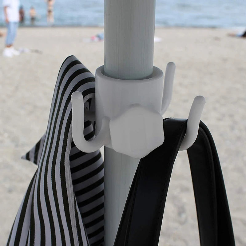 Outdoor Beach Umbrella Hooks Hanger Versatile Wear-resistant Space-saving Useful Sun Umbrella Storage Holder