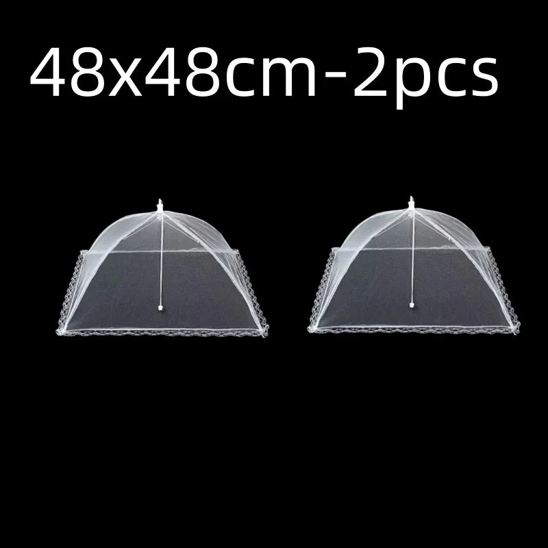 Kitchen Food Cover Foldable Anti Fly Mosquito Mesh Cover Picnic Dinner Table Umbrella Style Tent Cover Kitchen Gadgets