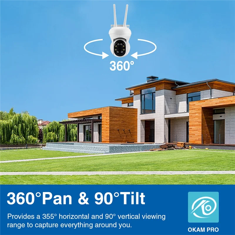 Security Surveillance 8MP Wifi Camera Outdoor Wireless PTZ Camera 4X Digital Zoom Human Tracking Two-Way ACCTV