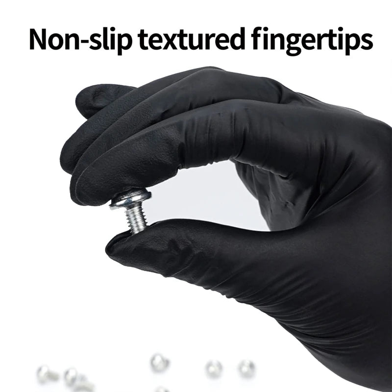 50/100PCS Disposable Nitrile Gloves Black Kitchen Gloves for Household Cleaning Dishwashing Gardening Work Beauty Tattoo Gloves