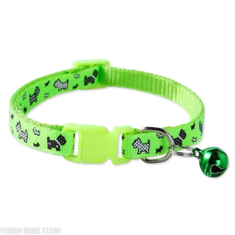 Pet Collar Universal for Cats and Dogs, Adjustable Size, Cute Pattern, Sturdy and Durable Small Cat and Dog Collar