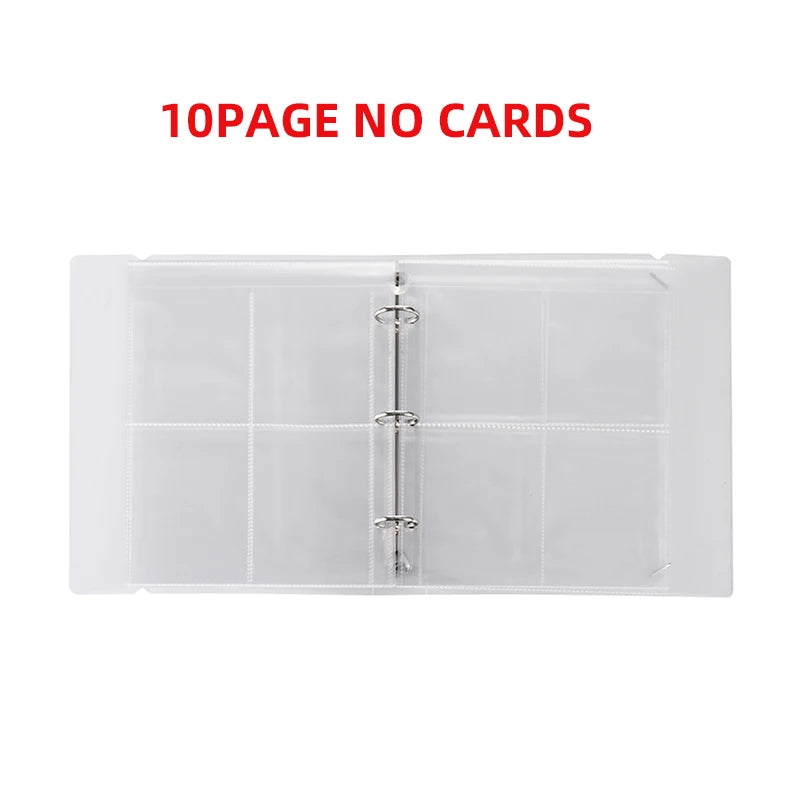 10 Pages Card Album 2.99x3.93 Inch 9 Pocket Binder For Sports Gaming Cards Protection Holder
