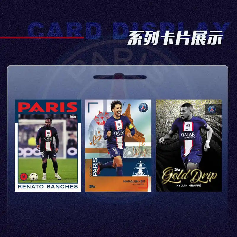 2023-24 Topps Paris Saint Germain PSG Team Set Soccer Card Mystery Box Genuine Trading Cards Game Toys Holiday Birthday Gifts
