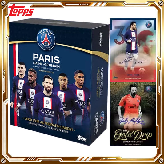 2023-24 Topps Paris Saint Germain PSG Team Set Soccer Card Mystery Box Genuine Trading Cards Game Toys Holiday Birthday Gifts