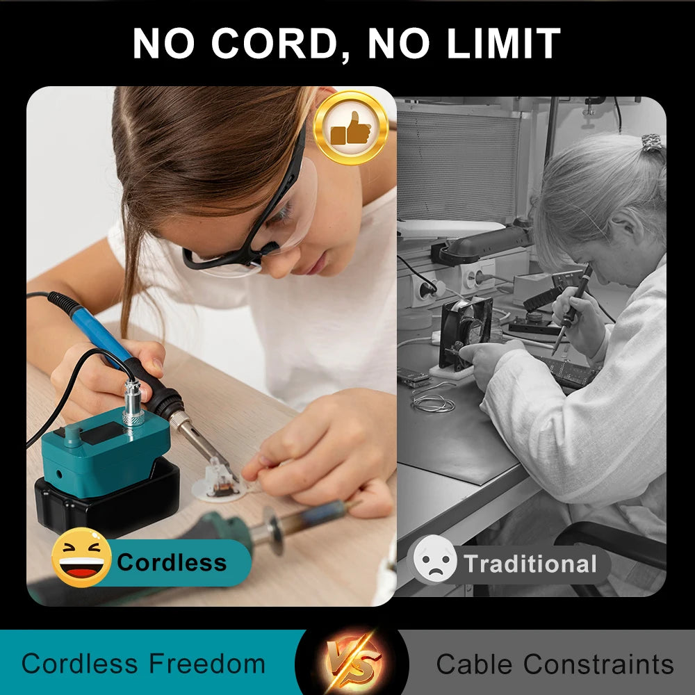Cordless Electric Soldering Iron Station Tool For Makita 18V Battery Welding Machine Torch 60W PCB Repair Tool For Home Outdoor