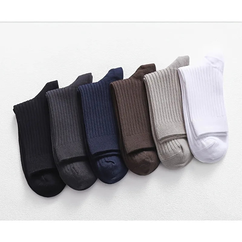Men's Socks 5-Pair Set - Breathable and Soft, Suitable for All Seasons, Suitable for Casual Sports, Business Dress