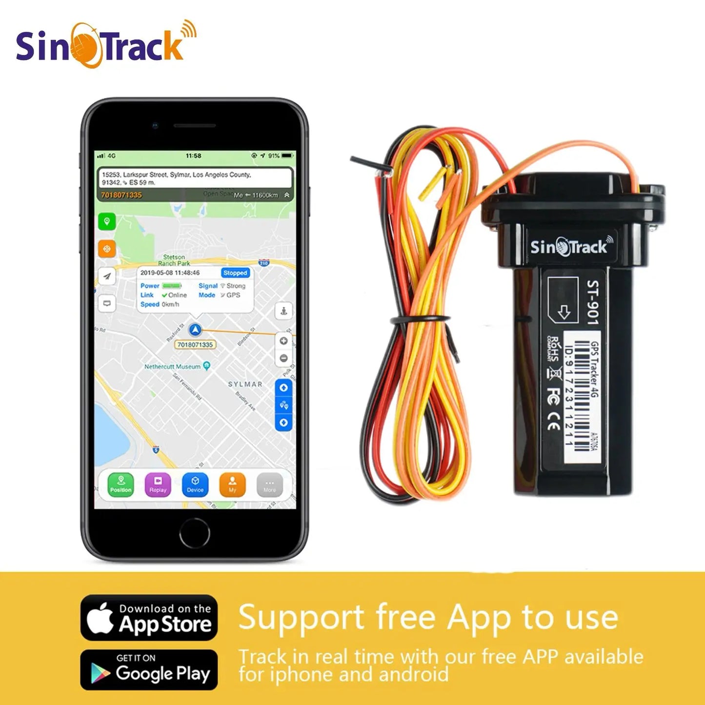 4G Mini Tracker  ST-901L Waterproof Builtin Battery GPS for Car vehicle gps device motorcycle with online tracking software