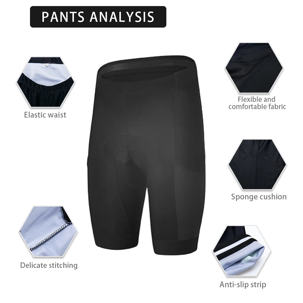 2023 Uae Team Cycling Jersey Set 19D Bike Shorts Set Men Summer MTB Ropa Ciclismo Short Sleeve Bicycle Shirts Maillot Clothing