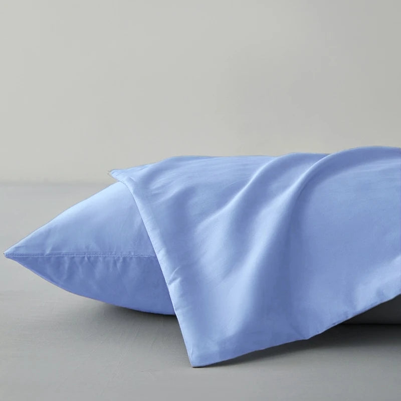 kuup 2pcs Pure Color Polyester Pillowcases Comfortable Breathable Simple European Style Pillowcases Bedding Accessories