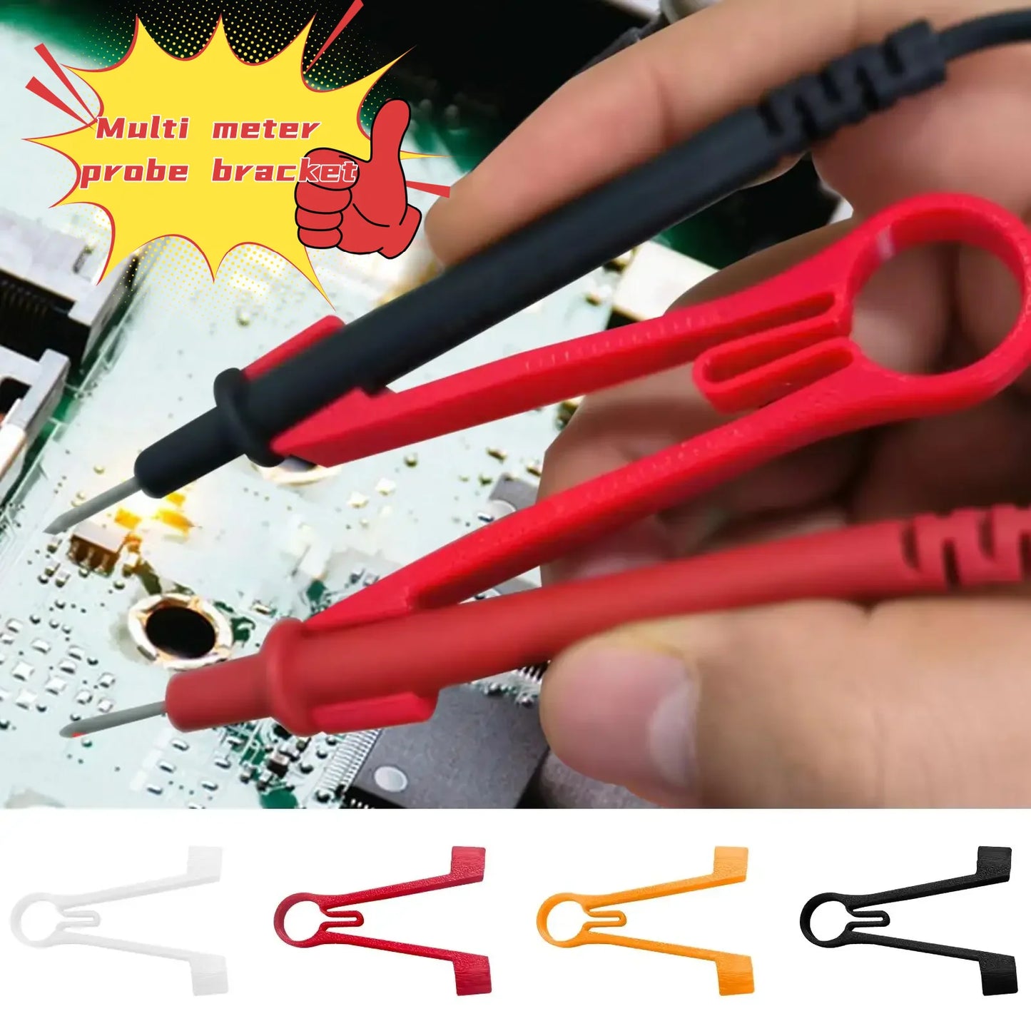 Multi meter probe holder tester probe clamping tool electrical testing power supply maintenance accessories DIY essential