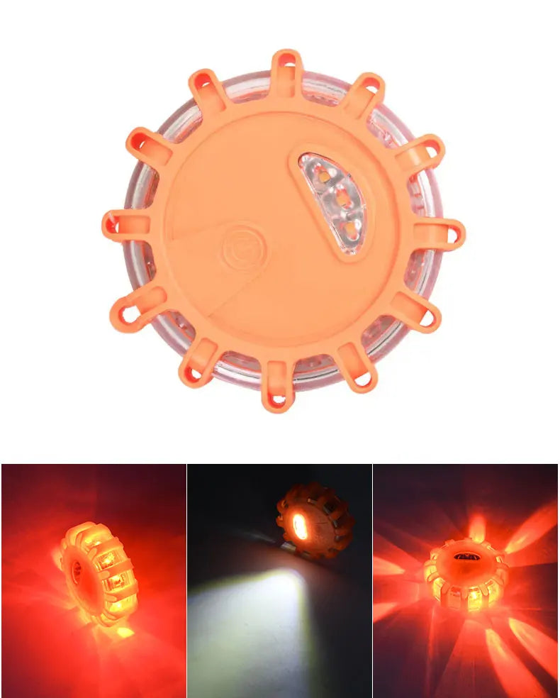 Magnetic LED Strobe Warning Light Car Emergency Road Rescue Safety Flashing Lights Roadside Auto Signal Beacon Lamp Accessory
