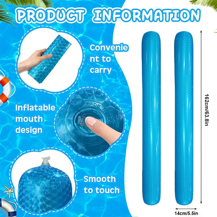 Rooxin Inflatable Swim Stick Pool Float Stick Swim Ring Tube Water Floating Ring Water Hammock Swimming Circle Pool Beach Float