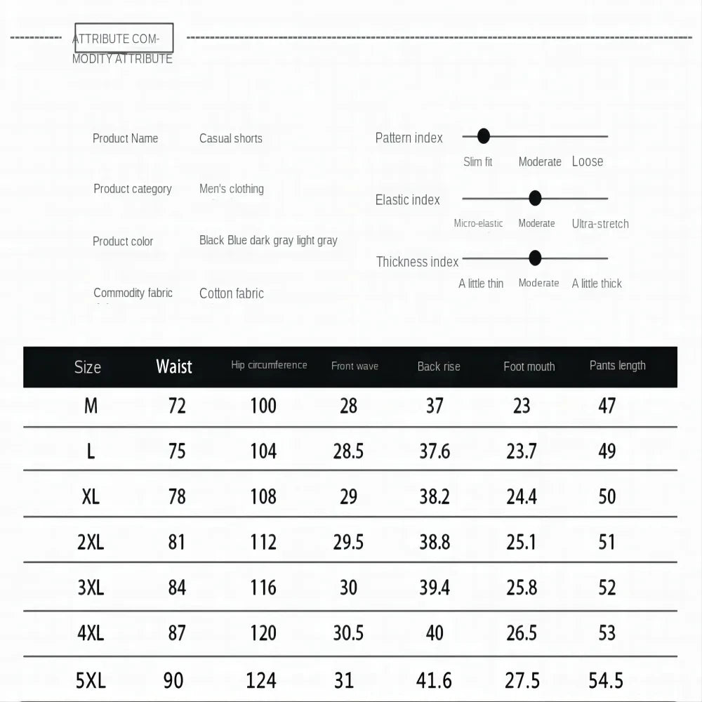 2025 NEW Cotton shorts for men in summer, thin fit, slim fit, casual, sporty, five inch mid length, youth elastic band shorts