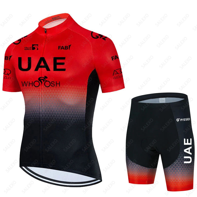 2023 Uae Team Cycling Jersey Set 19D Bike Shorts Set Men Summer MTB Ropa Ciclismo Short Sleeve Bicycle Shirts Maillot Clothing