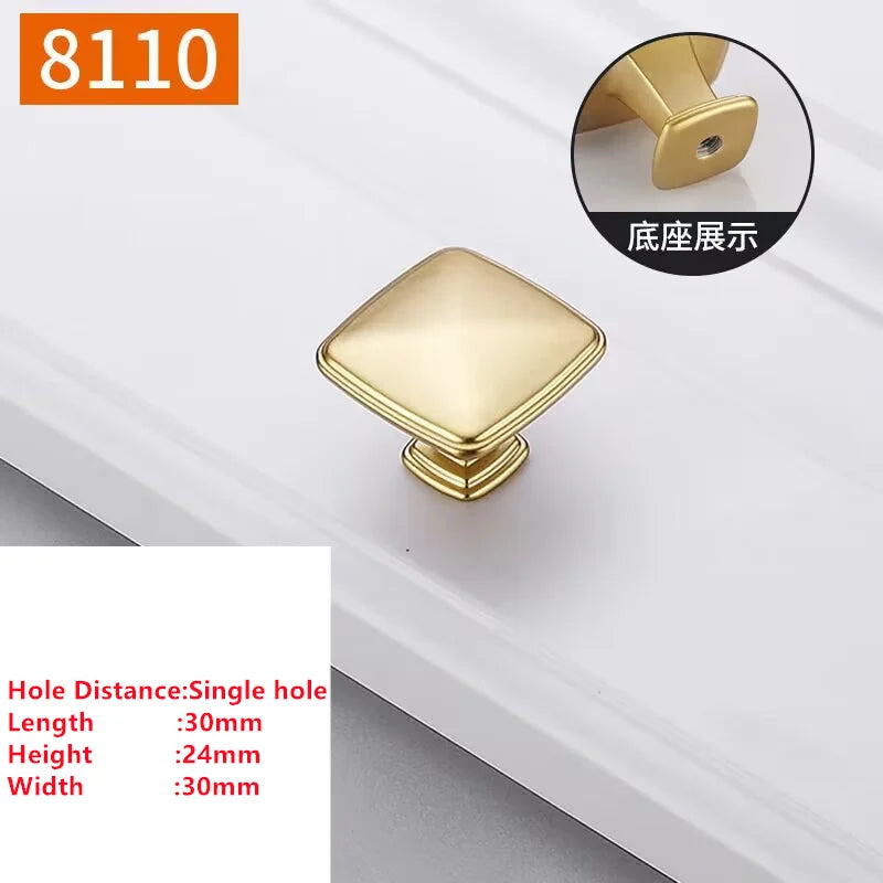 Handles Drawer Cabinet Furniture Kitchen Handles for Cabinet Knob Door Drawer Furniture Kitchen Knob Golden Simplicity Hardware