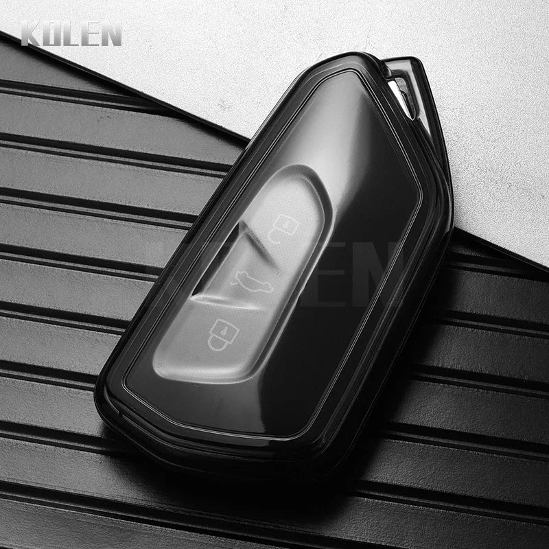 TPU Car Key Case Cover Shell Fob For VW Volkswagen Golf 8 MK8 2020 For Skoda Octavia For Seat Key Protector Accessories Keychain