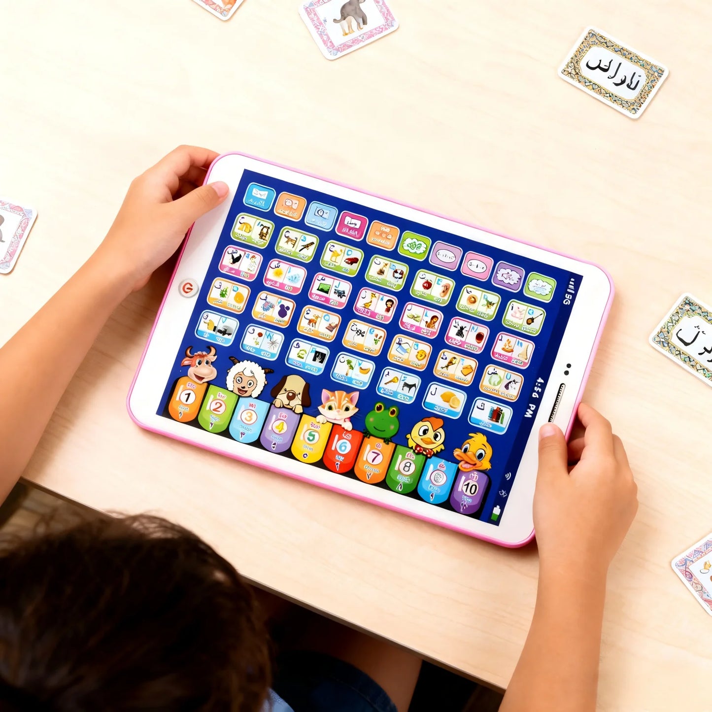 Interactive Arabic French Learning Toy Tablet for Kids Preschool Educational Pad Early Education Electronic Learning Device Gift