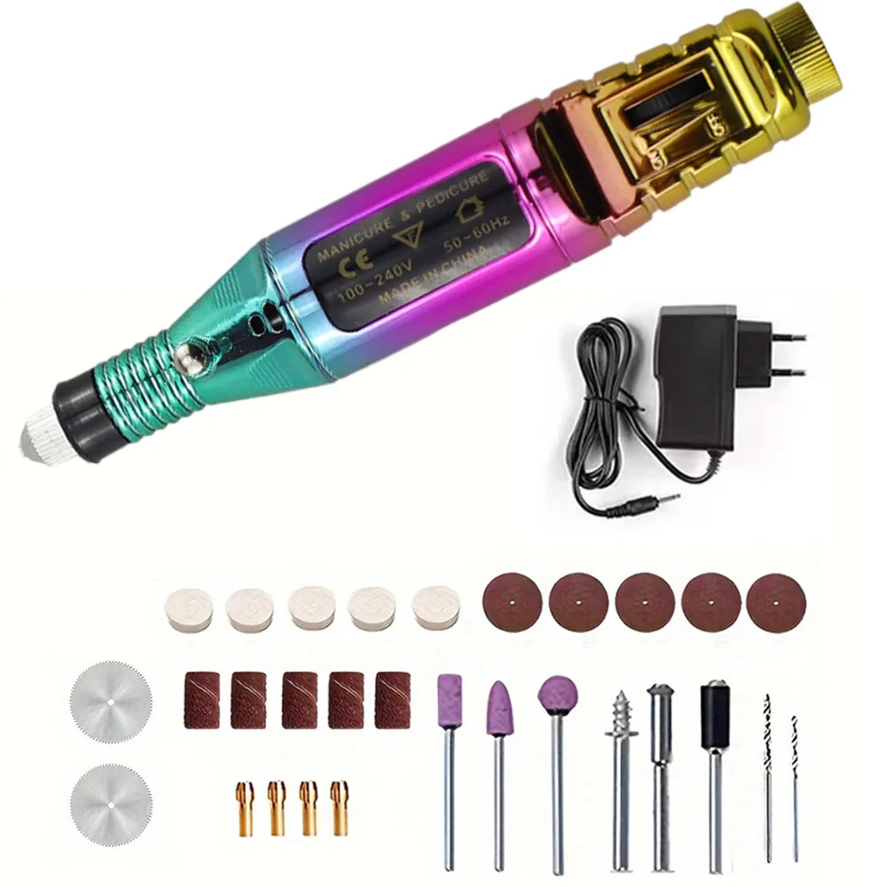 JANGKLIFE110-220V polishing and drilling, high-power grinder and 211pcs set, cutting, engraving, multi-function electric grinder