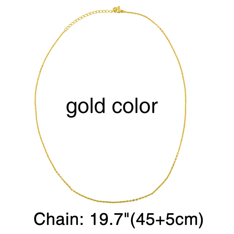 OCESRIO Genuine Gold Plated Brass Width 1.5mm Necklace Chains for Jewelry Making Quality Wholesale Jewlry cana01