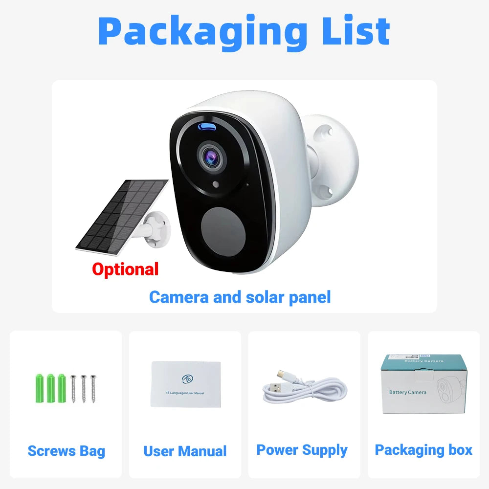 4G Security Cameras Wireless Outdoor 2K Rechargeable Battery Camera Home Surveillance No WiFi Needed PIR IP65 Work With O-kam Pr